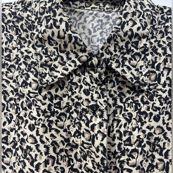 Vintage cropped leopard print top size M - Picture 3 of 3